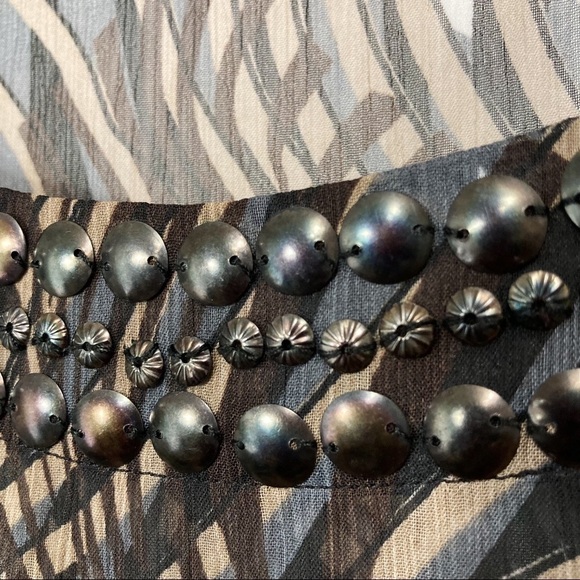 Smart Set Sheer Tribal Print Scoop Neck Sleeveless Blouse Size XL - Picture 5 of 10